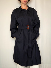 Trench bleu marine imperméable L vintage