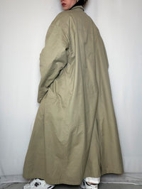 Trench doublé en laine beige XL vintage