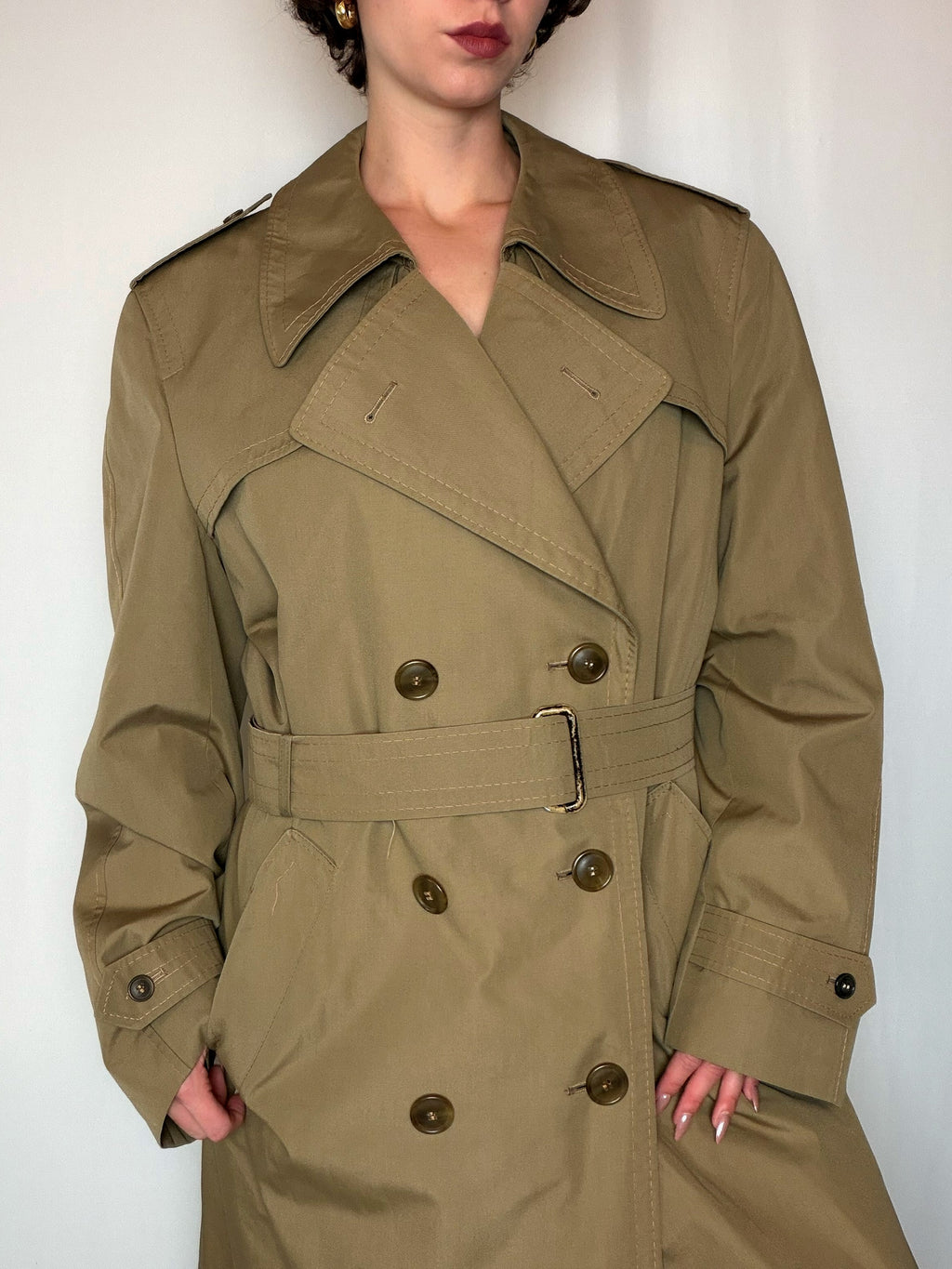 Trench beige croisé L vintage