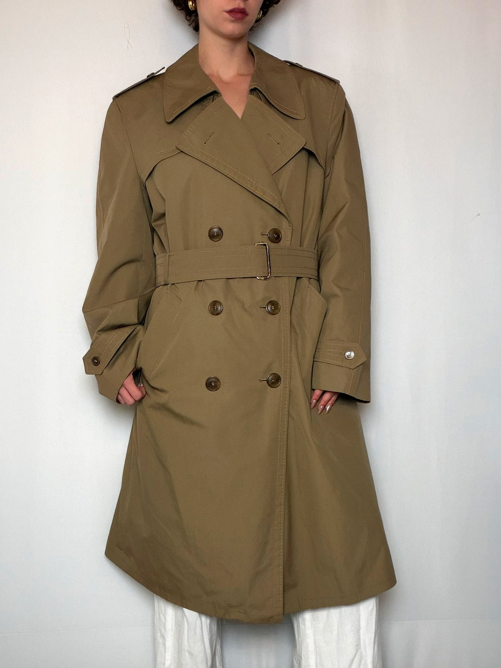 Trench beige croisé L vintage