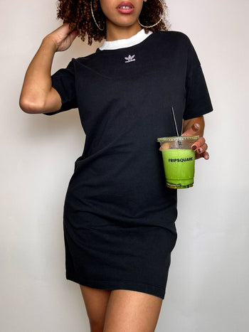 Robe manche courte noire ADIDAS M vintage