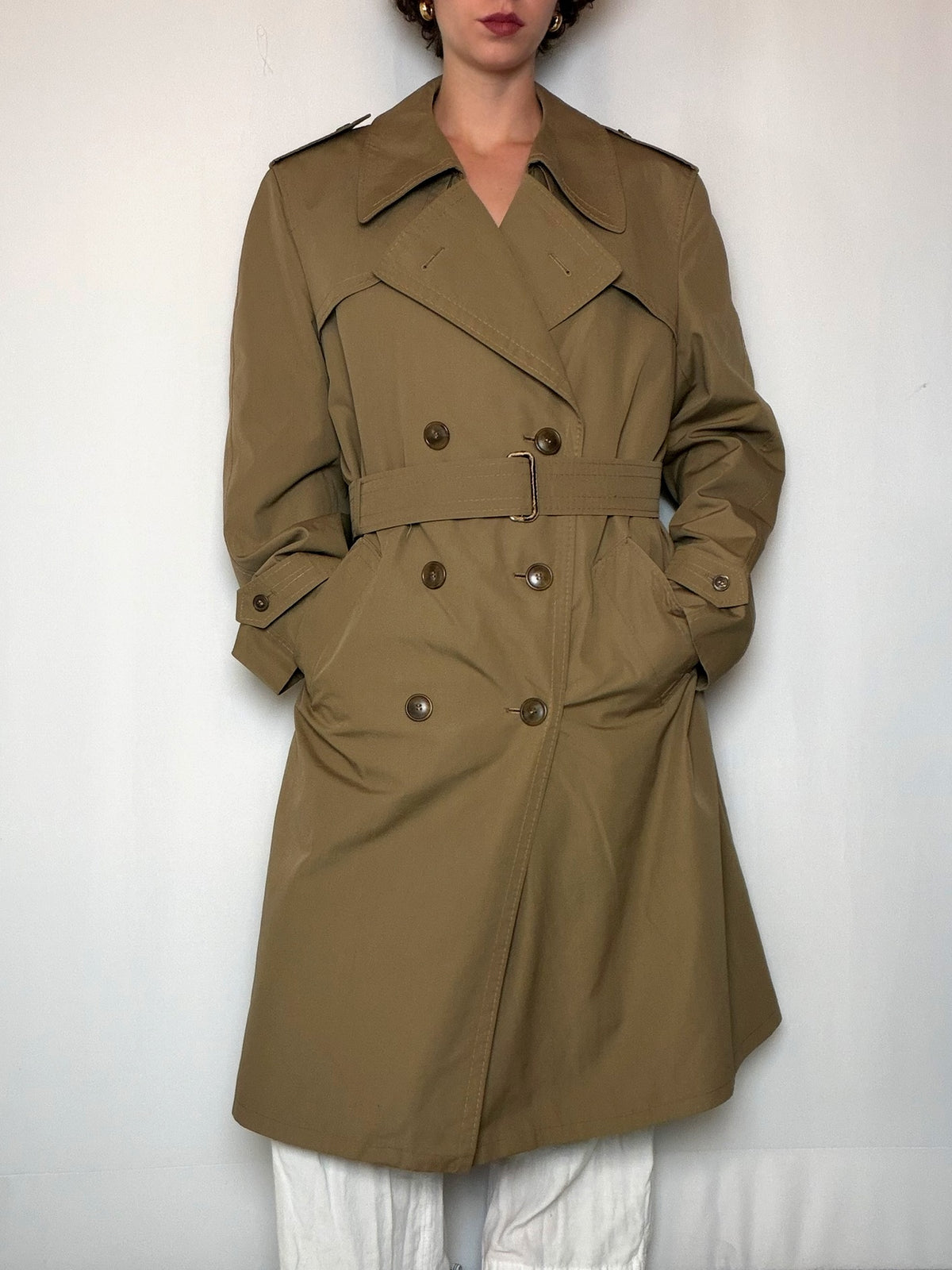 Trench beige croisé L vintage