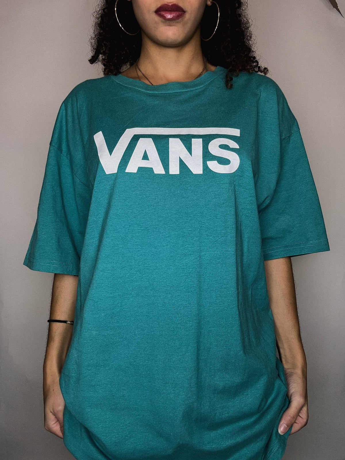 Tee shirt turquoise Vans L vintage