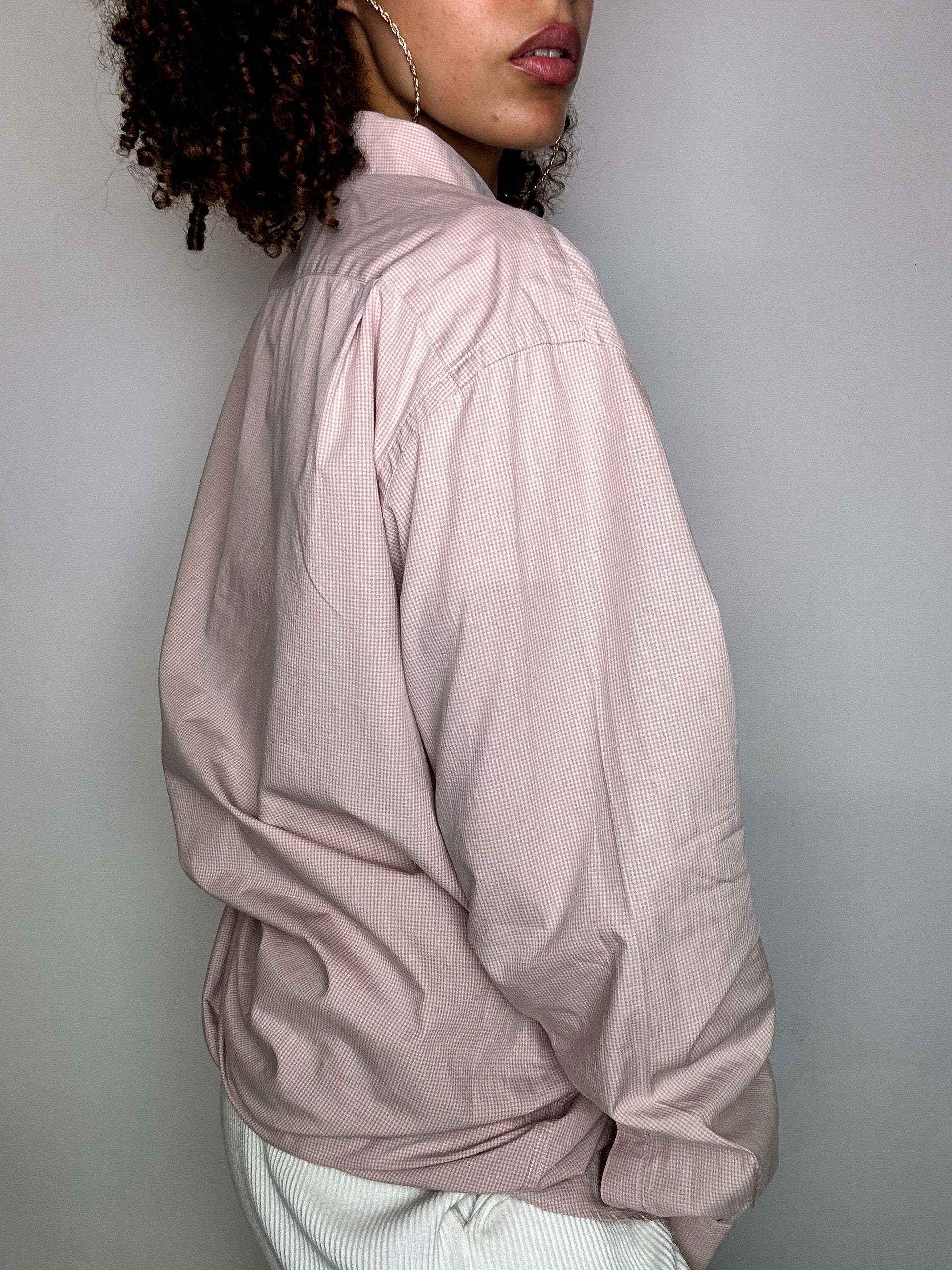 Chemise à carreaux rose LACOSTE L vintage