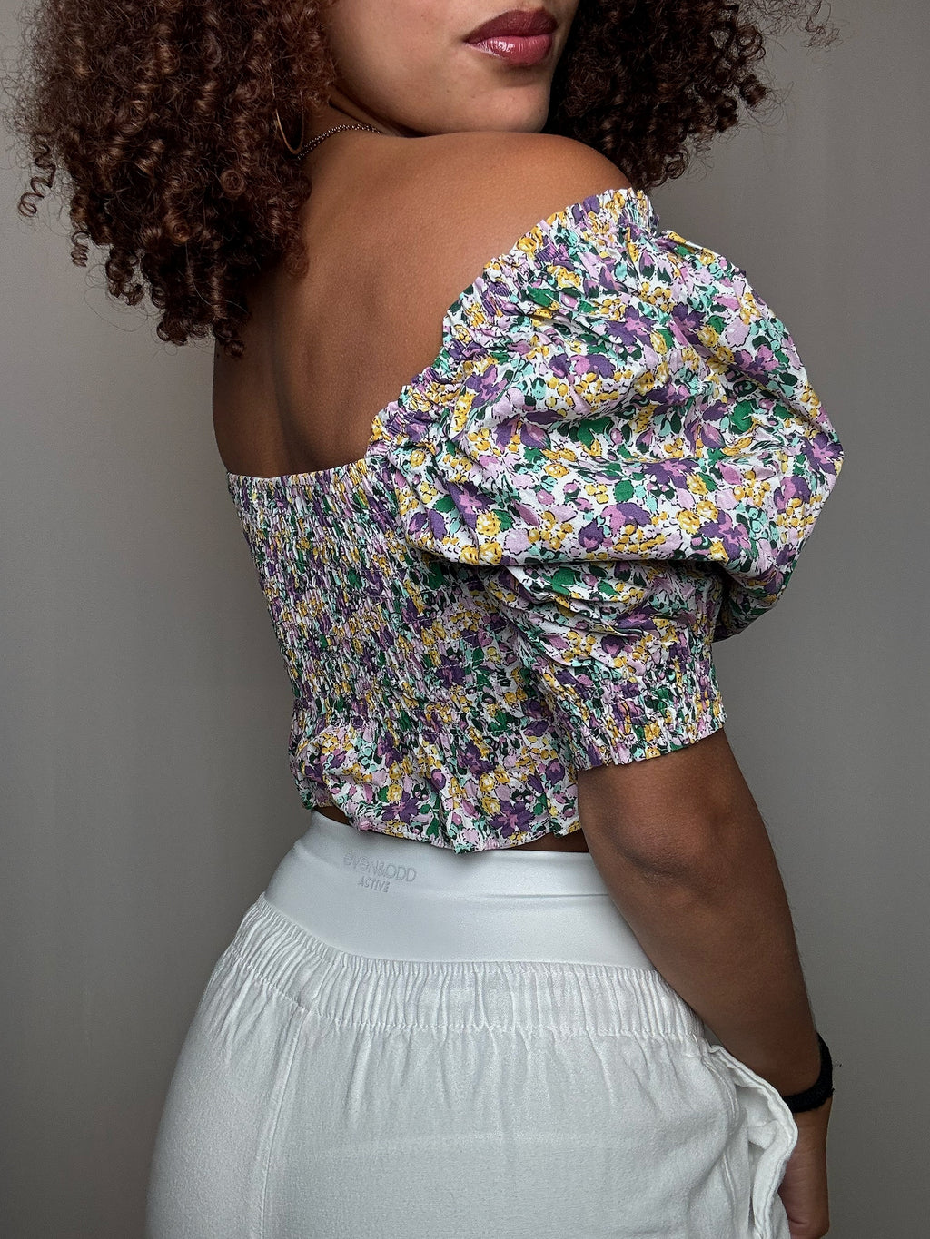 Top à fleurs M vintage