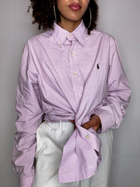 Vintage Navy and White Striped Shirt L/XL 