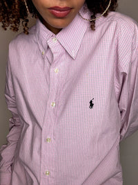 Vintage Navy and White Striped Shirt L/XL 