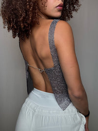 Top en maille métallique S/M vintage