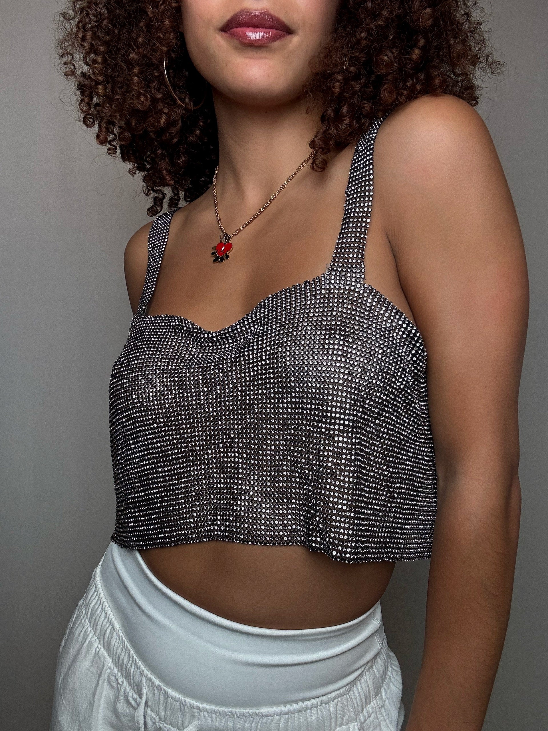 Top en maille métallique S/M vintage