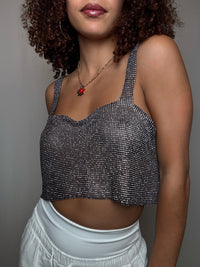 Top en maille métallique S/M vintage