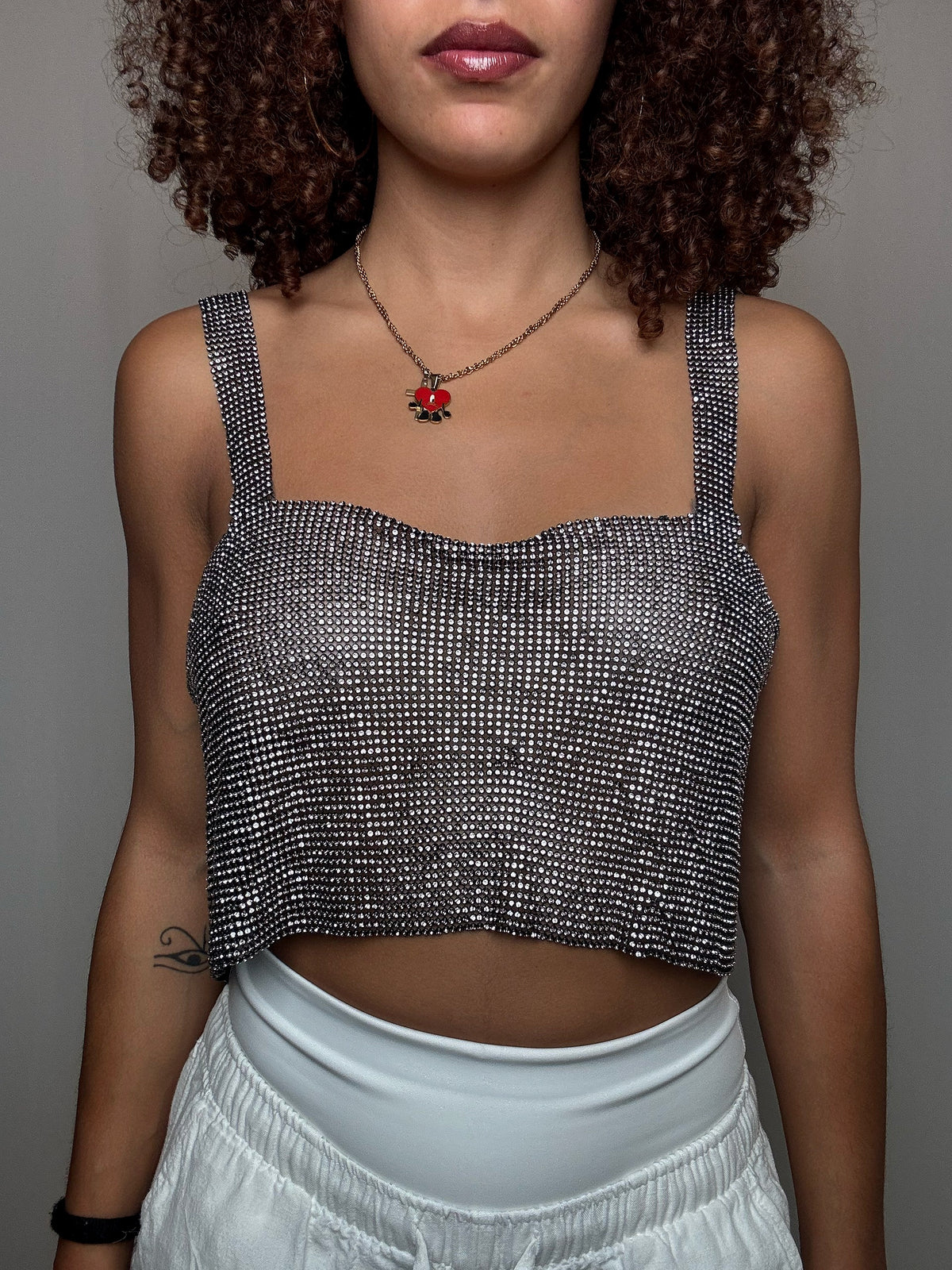 Top en maille métallique S/M vintage