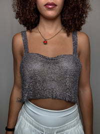 Top en maille métallique S/M vintage