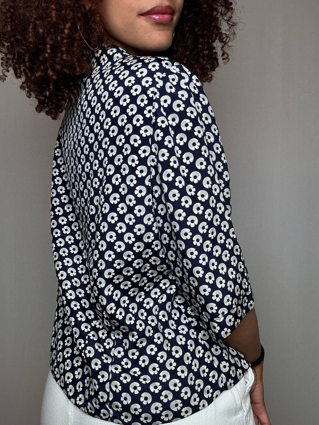 Chemisier fluide a fleurs M/L vintage