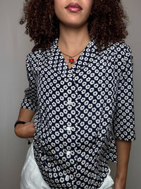 Chemisier fluide a fleurs M/L vintage