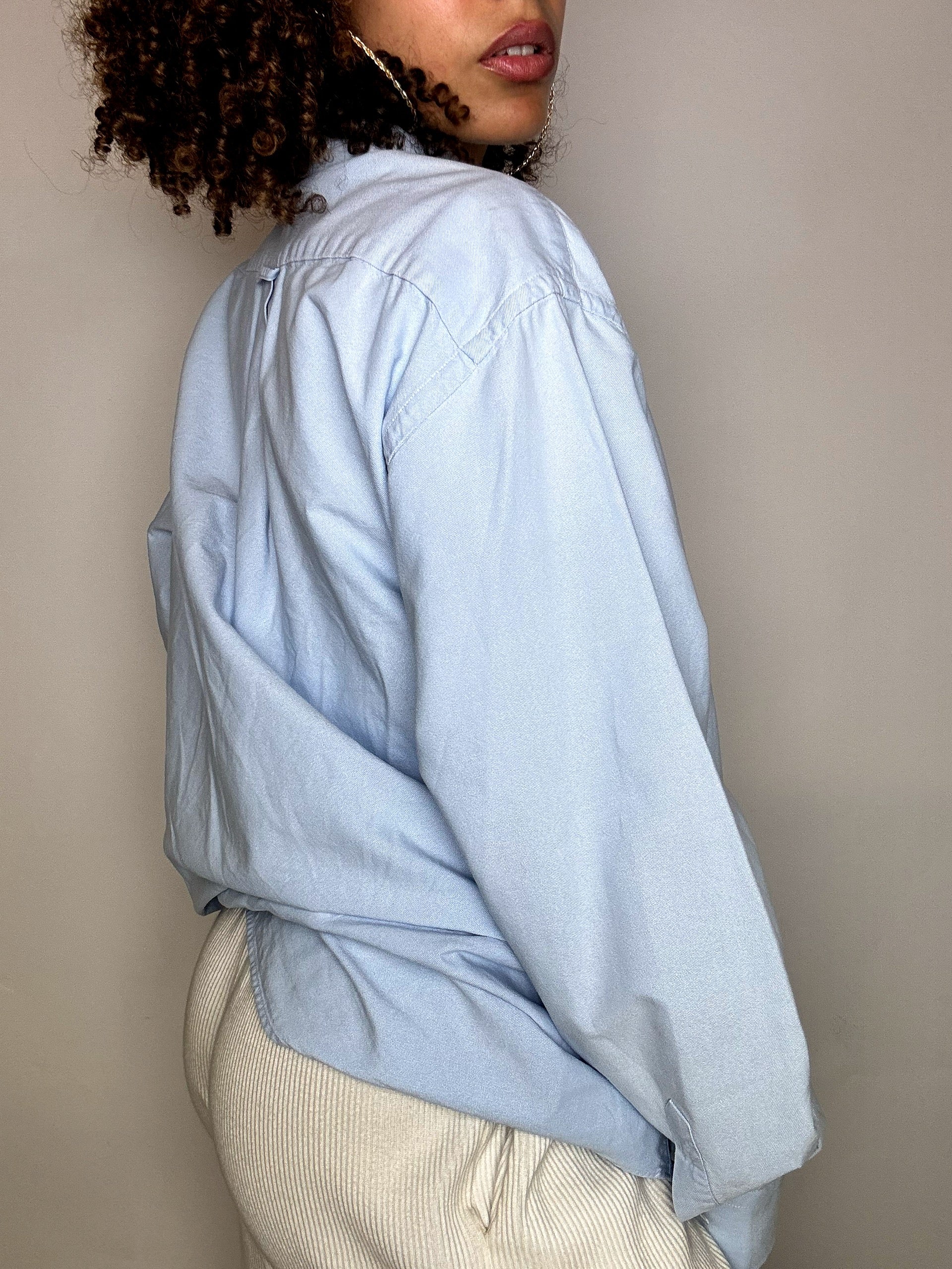 Chemise bleue LACOSTE L vintage