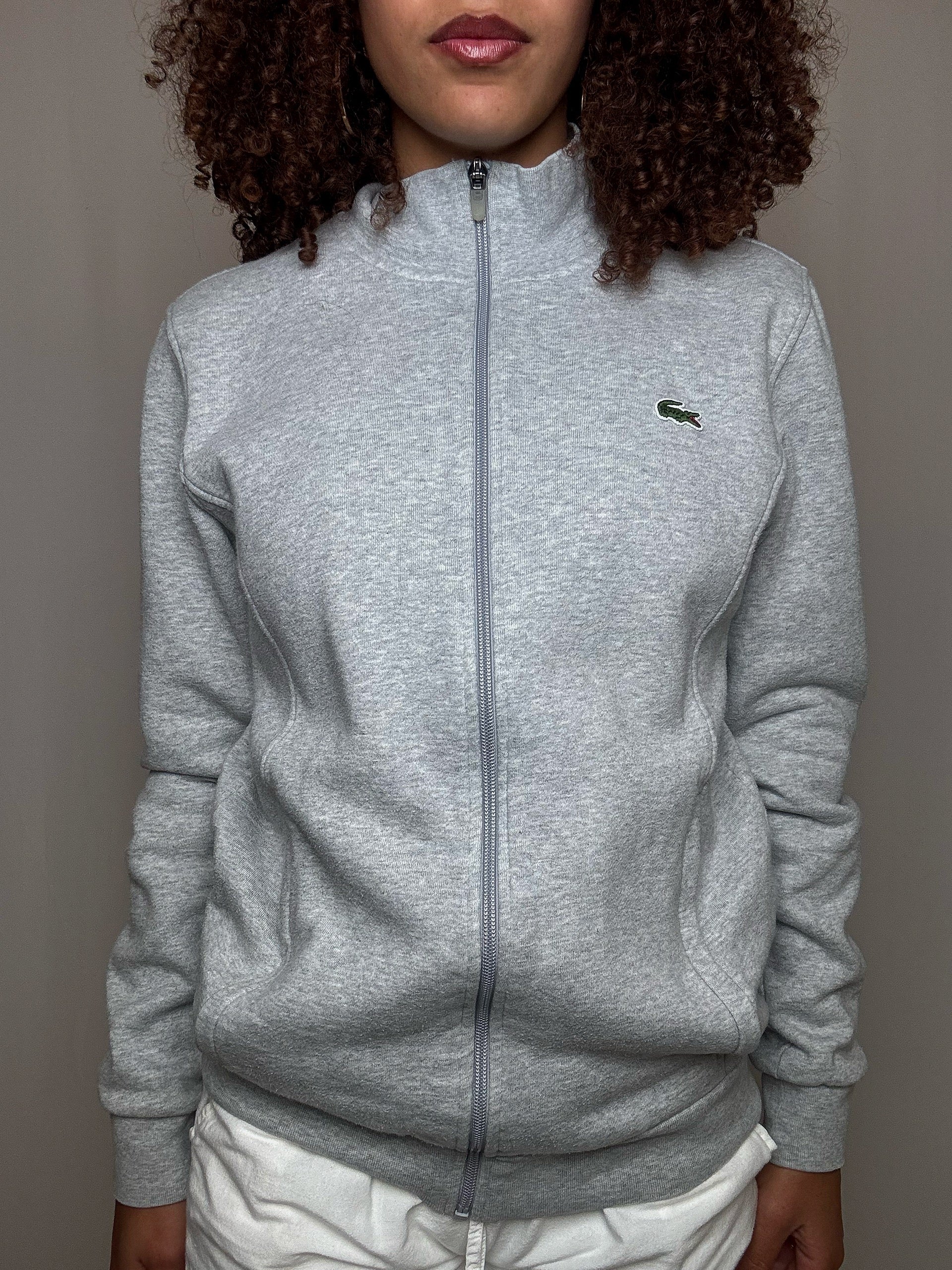 Jacket de sport gris Lacoste S vintage