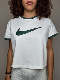 Tshirt blanc détails verts Nike L vintage