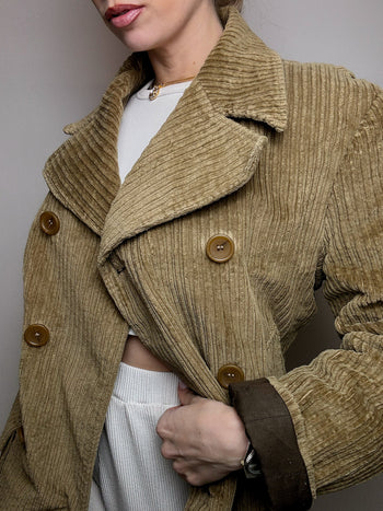 Beige corduroy jacket M/L vintage 