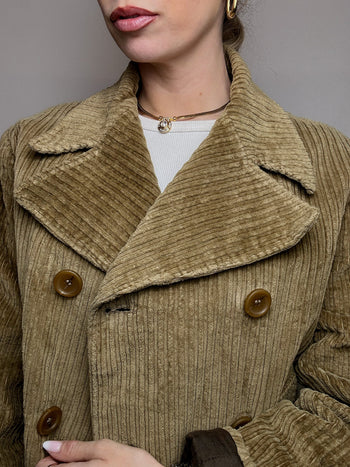 Veste en velours cotelé beige M/L vitange