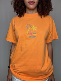 Tshirt brodé orange M vintage