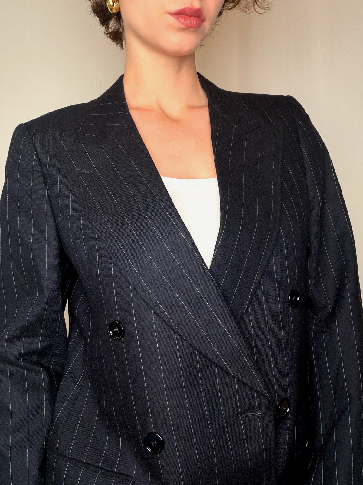 Blazer marine rayé BOSS M/L vintage