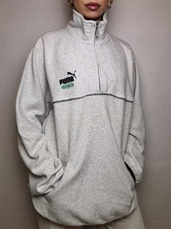 PUMA XL Vintage Grey Full Zip Fleece