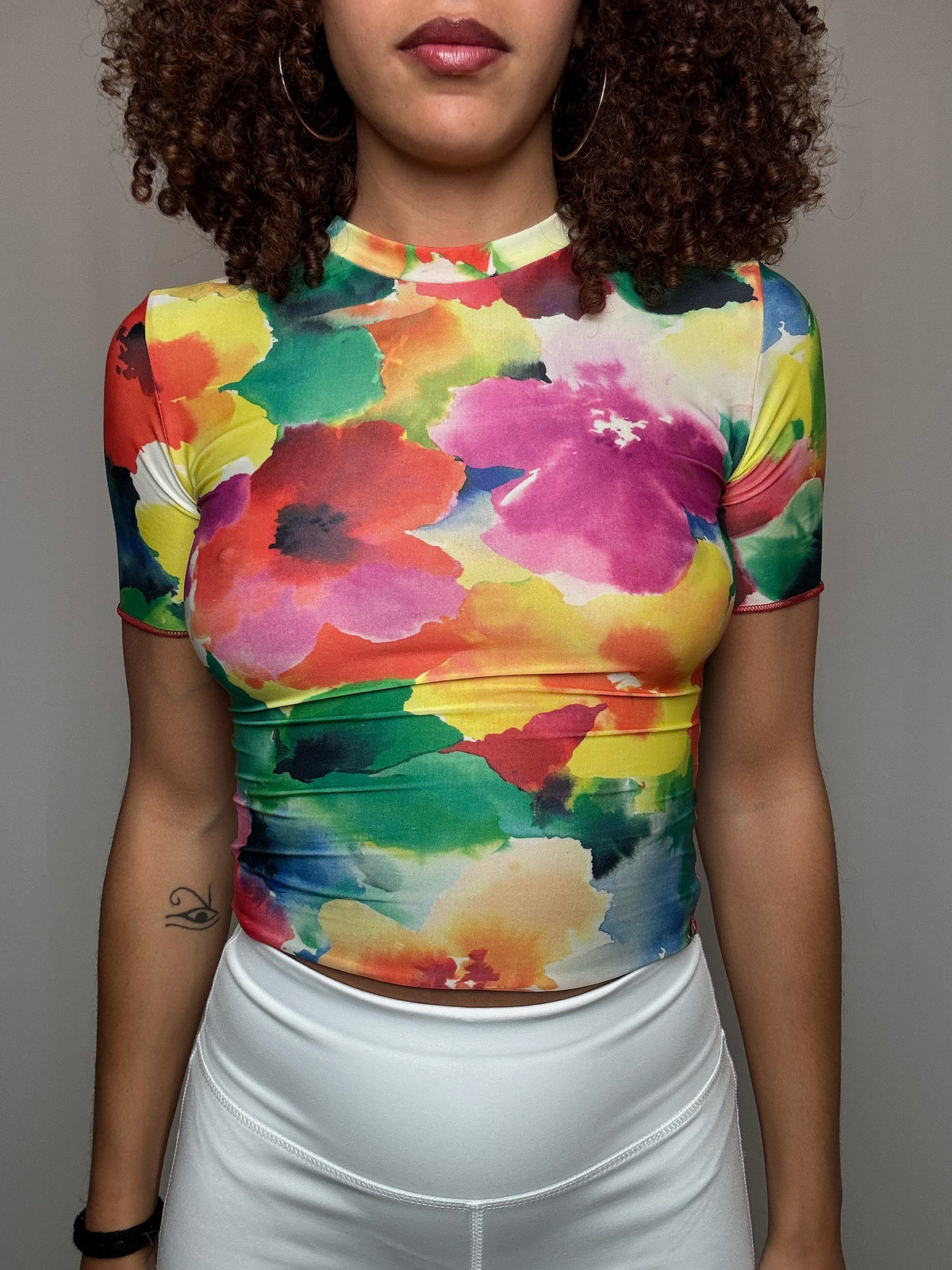 Top moulant coloré S/M vintage