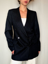 Blazer marine rayé BOSS M/L vintage