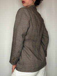 Blazer brun à carreaux CACHAREL M vintage