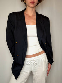 Blazer marine uni croisé L vintage