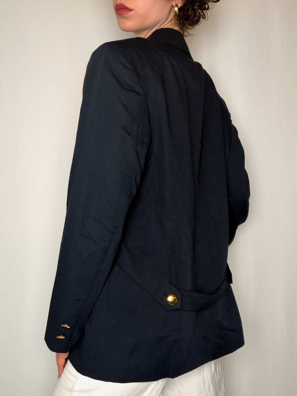 Blazer marine uni croisé L vintage
