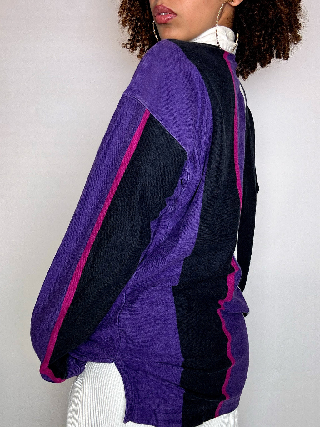 Vintage RALPH LAUREN rotes Langarm-Poloshirt M