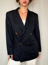 Blazer marine uni croisé L vintage