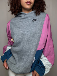 Sweat à capuche bimatière Nike S vintage