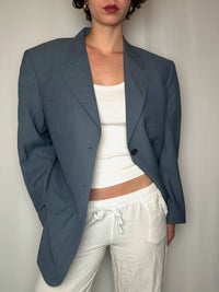 Blazer gris rayé Pierre Cardin XL vintage