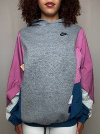 Sweat à capuche bimatière Nike S vintage