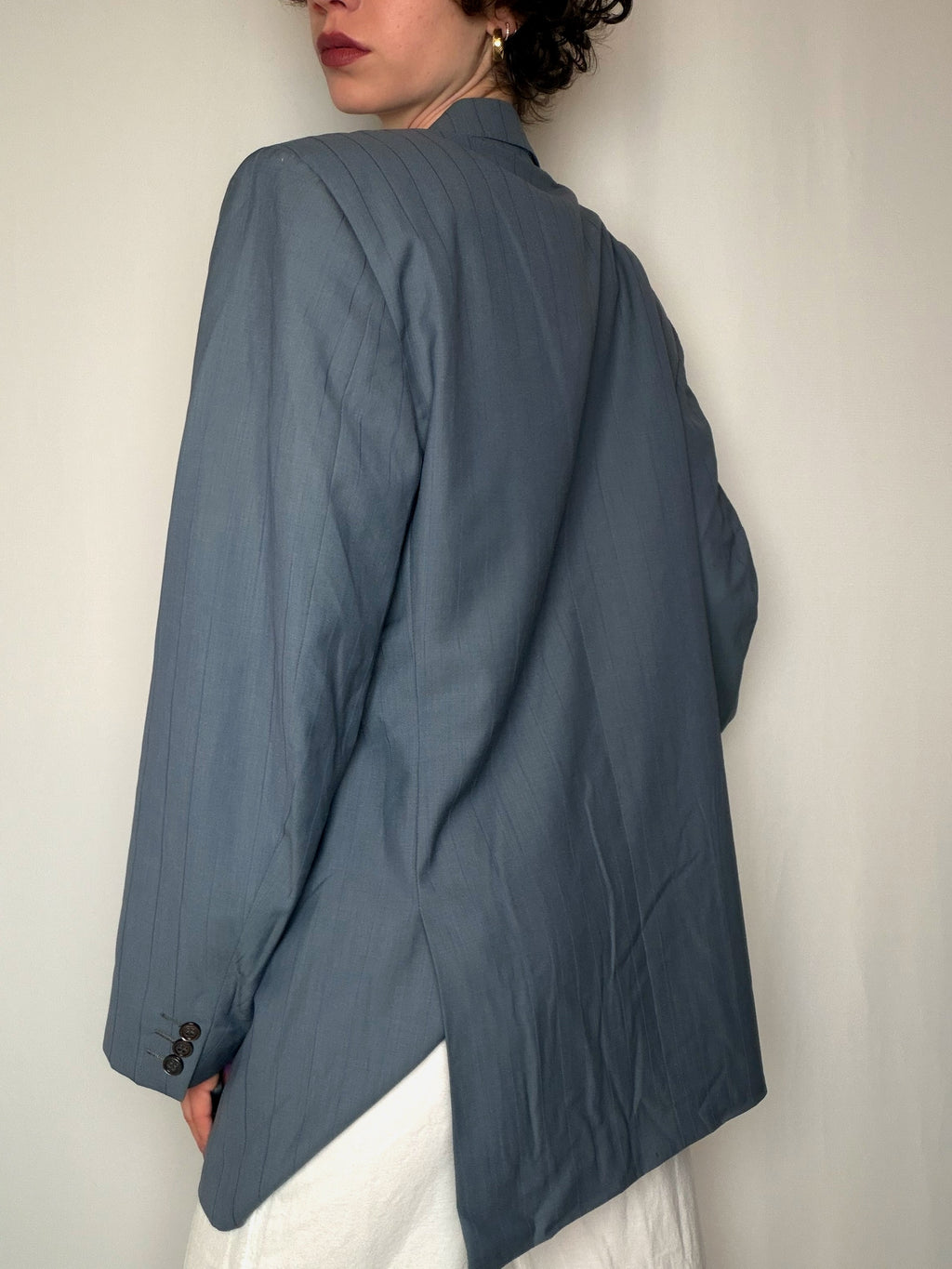 Blazer gris rayé Pierre Cardin XL vintage