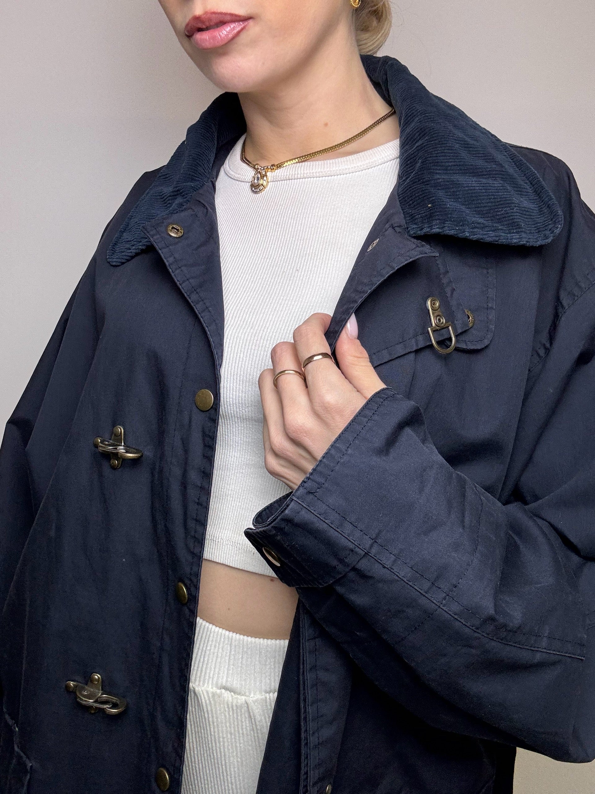 Imperméable à boucle marine XL vintage