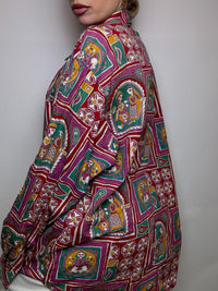 Chemise en coton imprimée abstrait VERTIGO! XL vintage