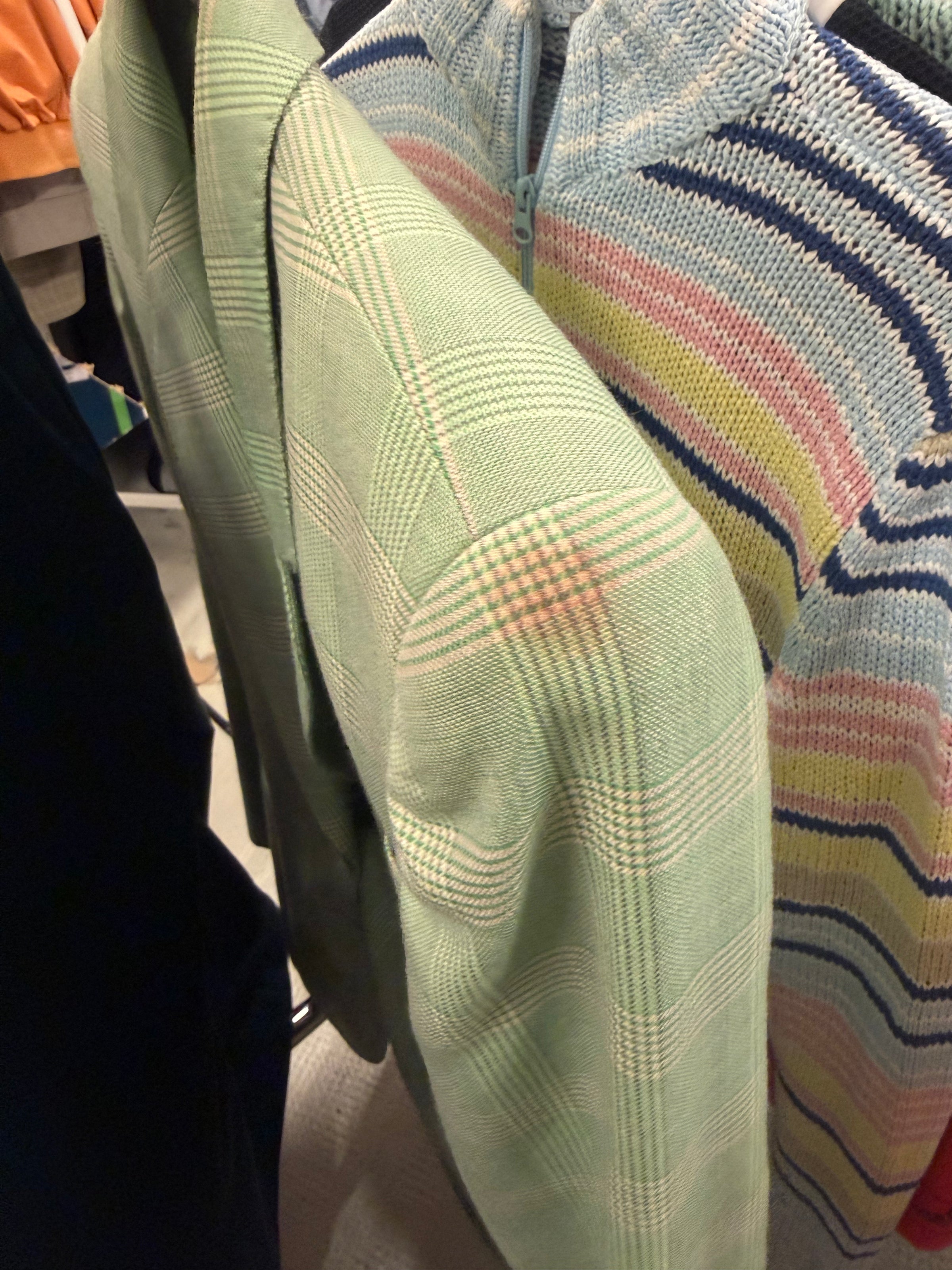 Vintage Blazer kariert Grün S/M