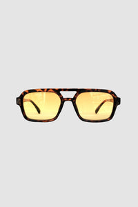 Blue recycled rectangular vintage glasses with blue lenses 