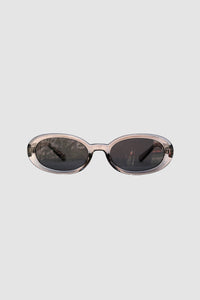 Blue recycled rectangular vintage glasses with blue lenses 