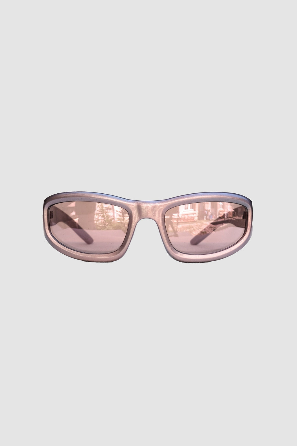 Blaue, recycelte, rechteckige Vintage-Brille mit blauen Gläsern 