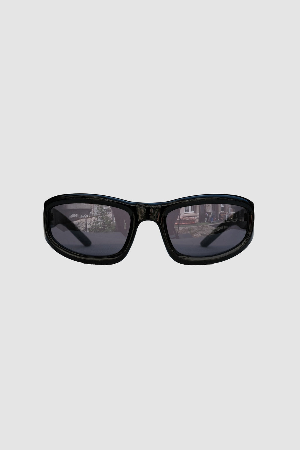 Blaue, recycelte, rechteckige Vintage-Brille mit blauen Gläsern 