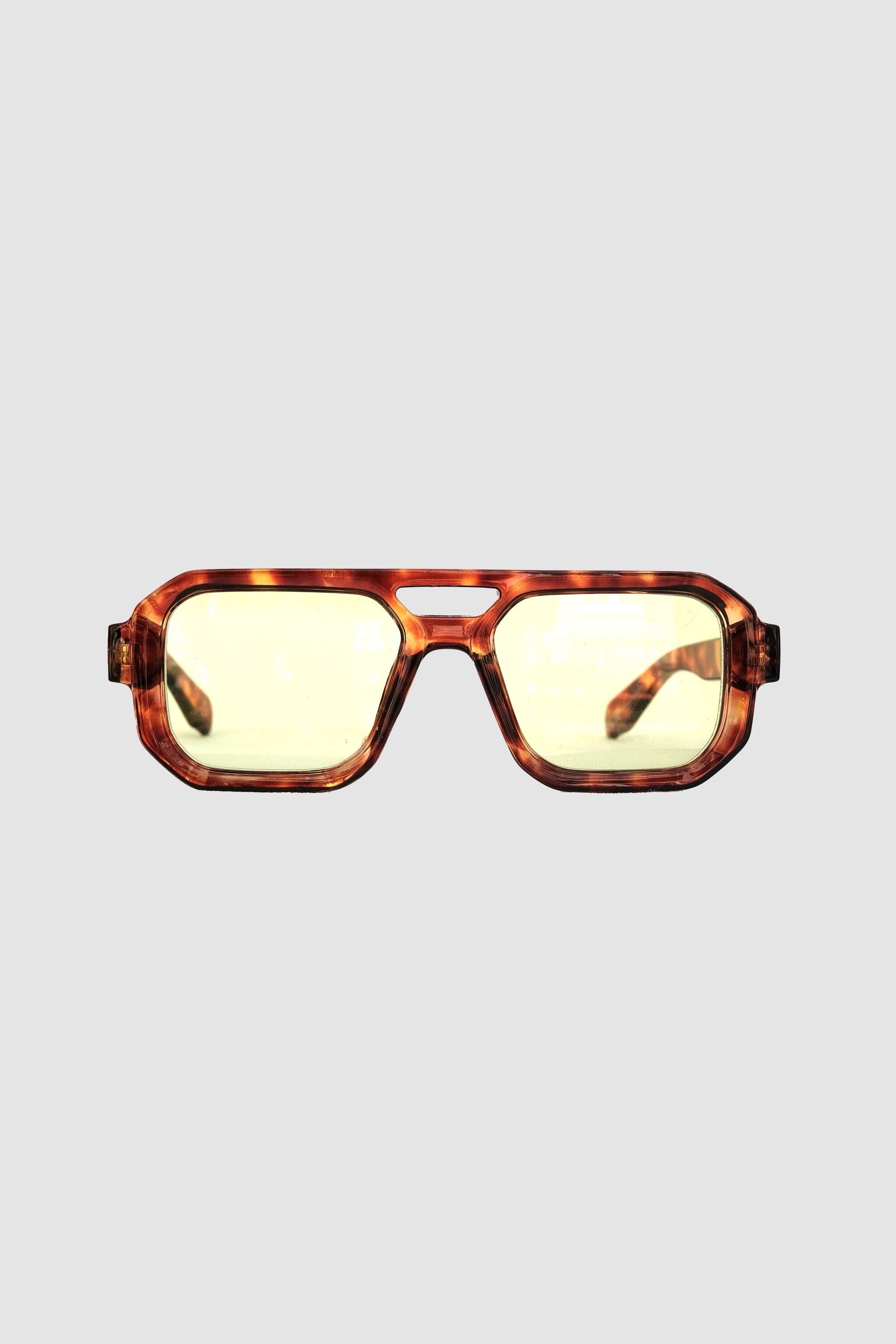 Blaue, recycelte, rechteckige Vintage-Brille mit blauen Gläsern 