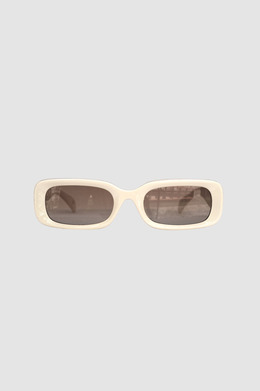 Blaue, recycelte, rechteckige Vintage-Brille mit blauen Gläsern 