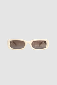 Blaue, recycelte, rechteckige Vintage-Brille mit blauen Gläsern 