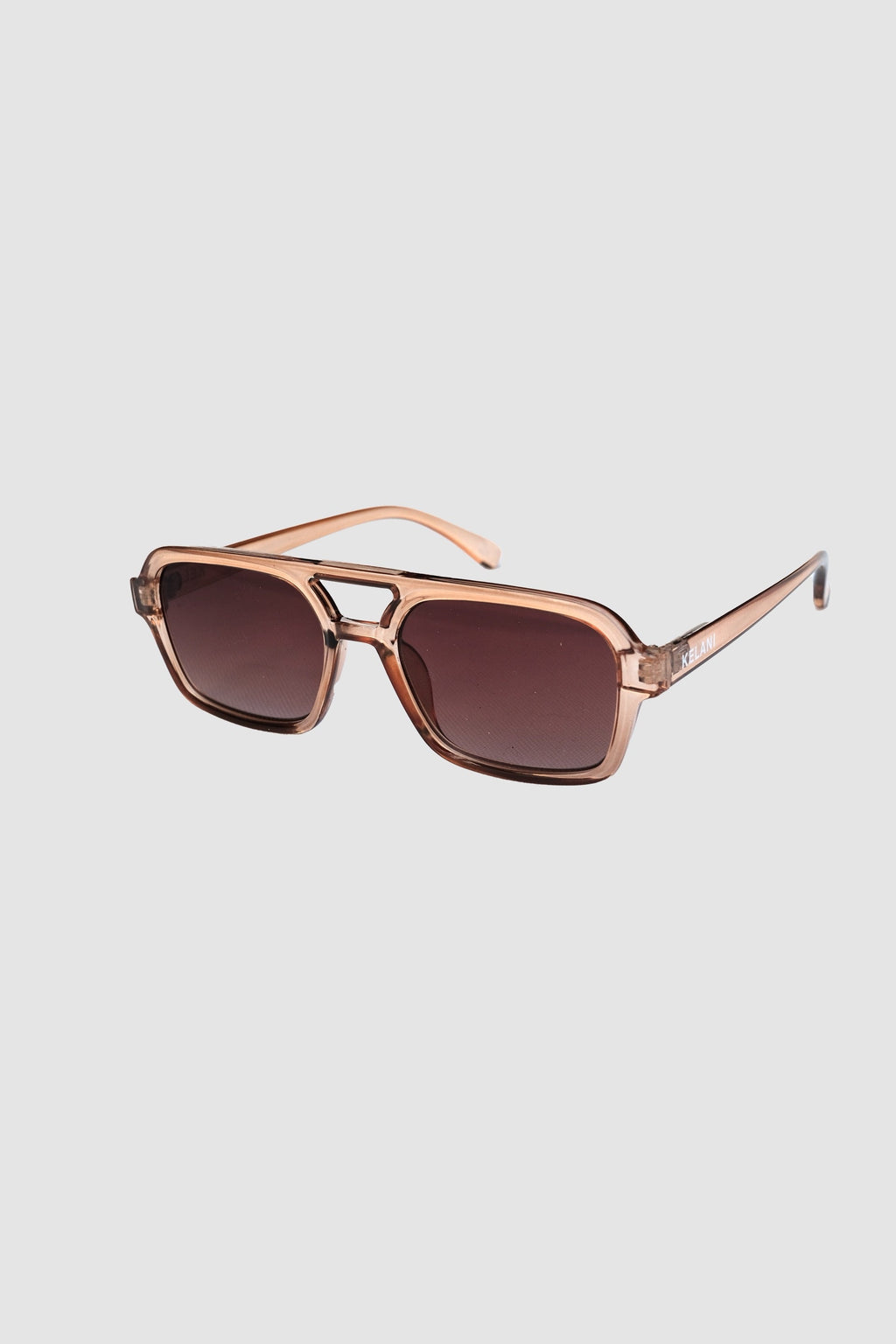 Blaue, recycelte, rechteckige Vintage-Brille mit blauen Gläsern 