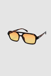 Blue recycled rectangular vintage glasses with blue lenses 