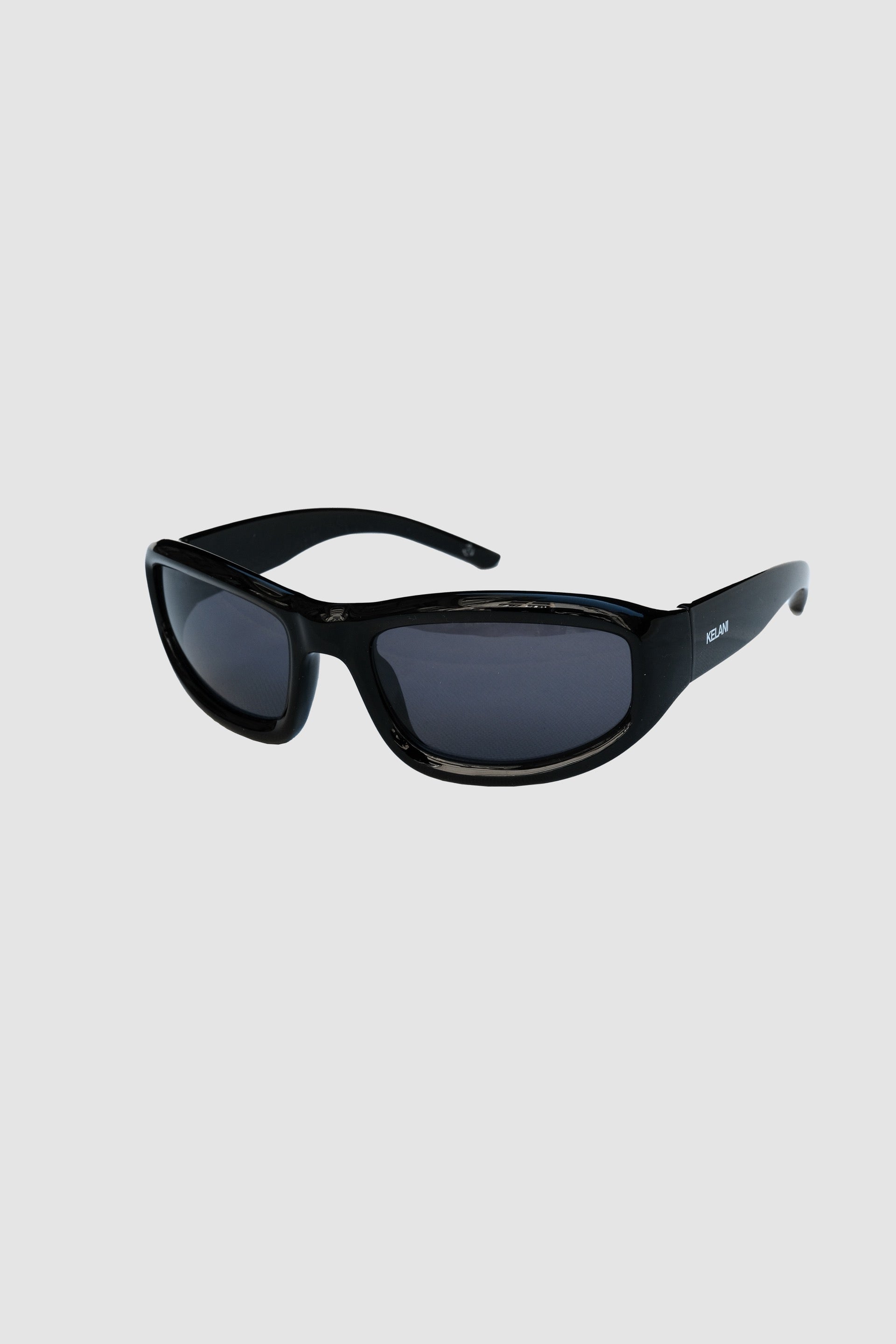 Blaue, recycelte, rechteckige Vintage-Brille mit blauen Gläsern 
